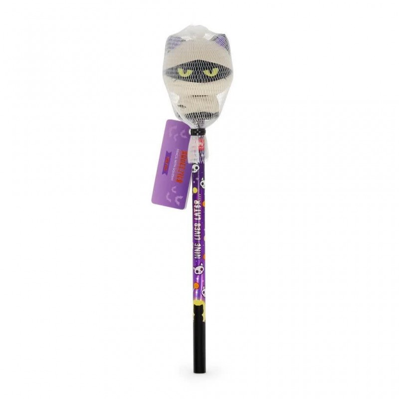 Legami Pencil with Halloween Squishy Mummy Cat