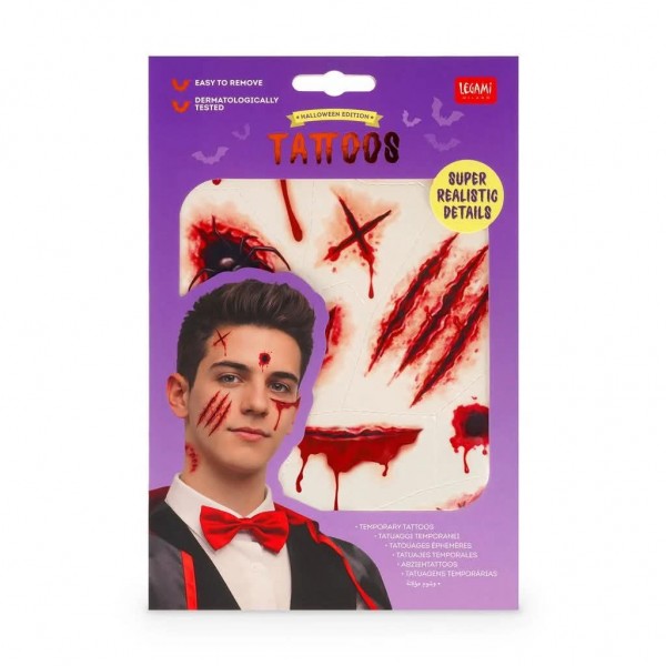 Legami Temporary Halloween Face and Body Creepy Tattoos Legami Temporary Halloween Face and Body Creepy Tattoos