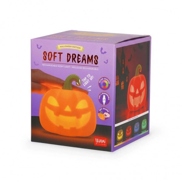 Legami Rechargeable LED Light in Silicone - Pumpkin Legami Rechargeable LED Light in Silicone - Pumpkin
