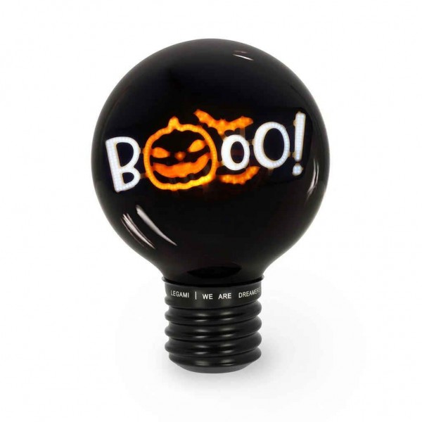 Legami Decorative XL Lightbulb-Shaped Table Lamp - Pumpkin Booo Legami Decorative XL Lightbulb-Shaped Table Lamp - Pumpkin Booo