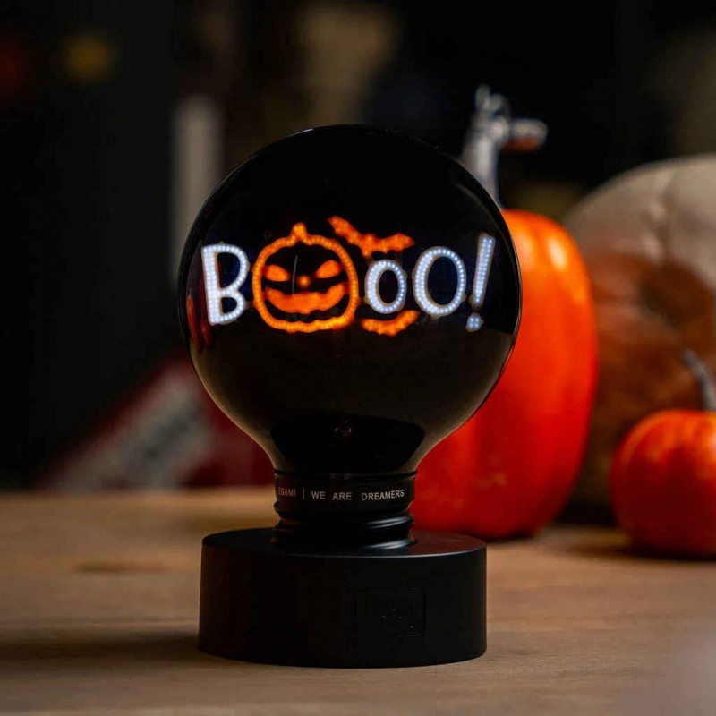 Legami Decorative XL Lightbulb-Shaped Table Lamp - Pumpkin Booo
