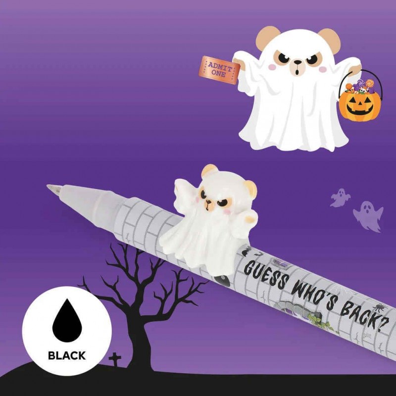 Legami Set of 2 Gel Pens with Decorative Animal Charm Spooky Party Legami Set of 2 Gel Pens with Decorative Animal Charm Spooky Party