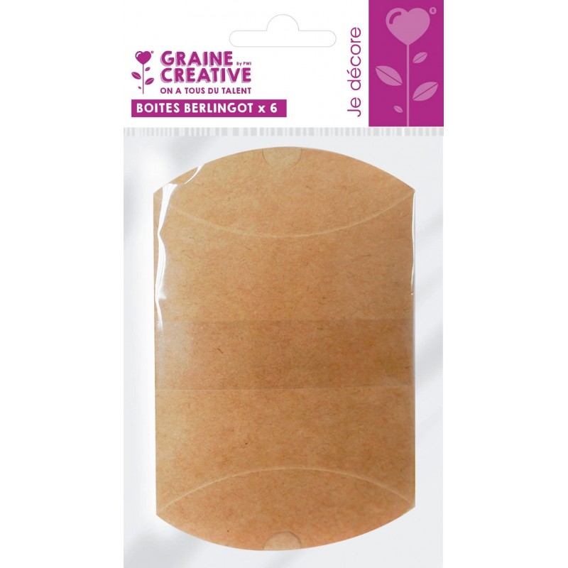 6 Κουτιά Δώρου Berlingot Kraft 77x123mm