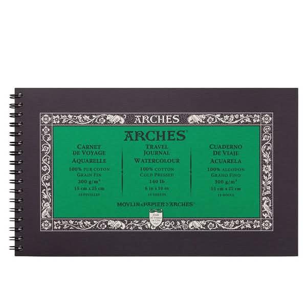 Arches Μπλοκ Ακουαρέλας Art Journal Cold Pressed (Λεπτόκοκκο) 300gr 15x25 cm 15 φύλλων