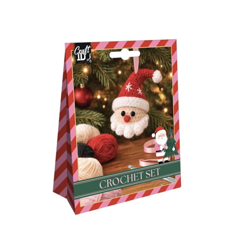 Craft ID Χριστουγεννιάτικο Σετ Πλεξίματος (Crochet) Santas Head Craft ID Χριστουγεννιάτικο Σετ Πλεξίματος (Crochet) Santas Head