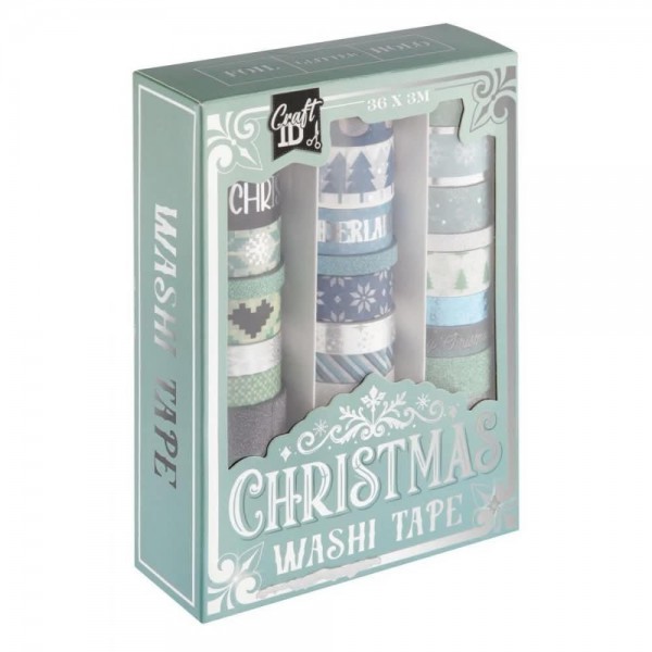 Craft ID 36 Χριστουγεννιάτικα Washi Tapes 3m Blue Shades