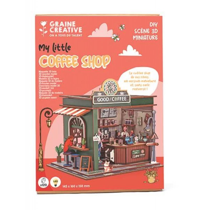 Ξύλινη 3D Βιτρίνα Καφετέρια (Coffee Shop)