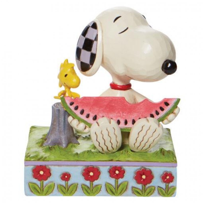 Snoopy and Woodstock Eating Melon Figurine 11cm