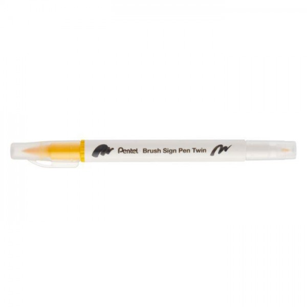 Sign pen twin brush Yellow Sign pen twin brush Yellow