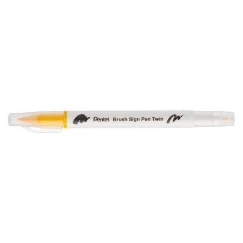 Sign pen twin brush Yellow