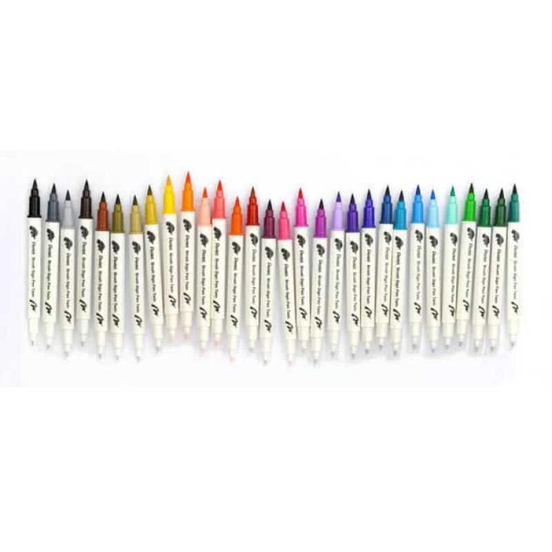 Sign pen twin brush Yellow