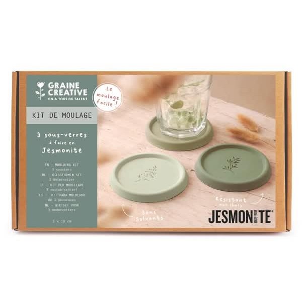Σετ Jesmonite Graine Creative 3 Σουβέρ με Μοτίβο