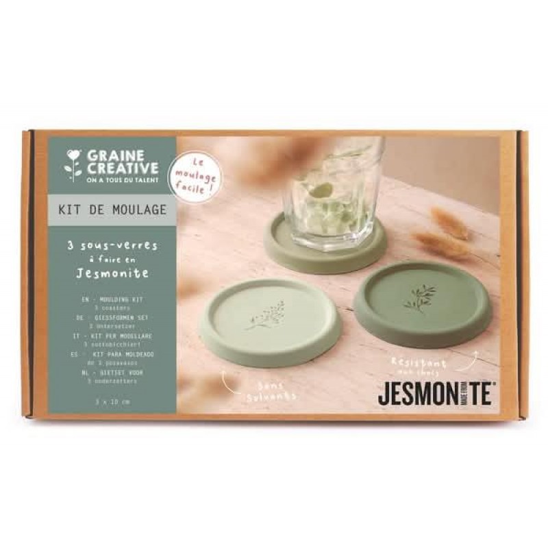 Σετ Jesmonite Graine Creative 3 Σουβέρ με Μοτίβο