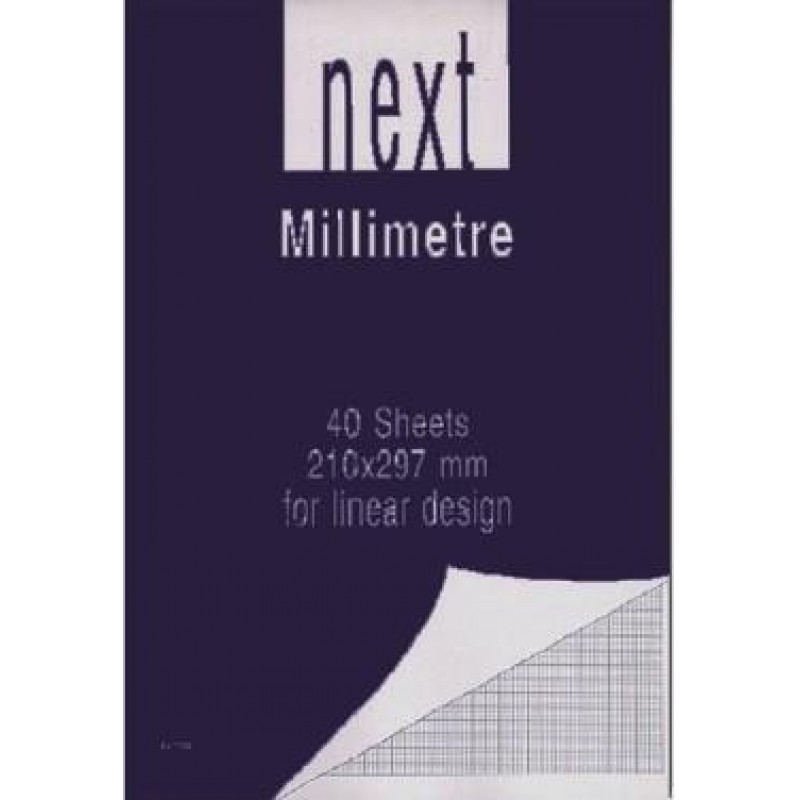 Next Μπλοκ Μιλιμετρέ DIN A4 210 x 297mm 40 Φύλλα