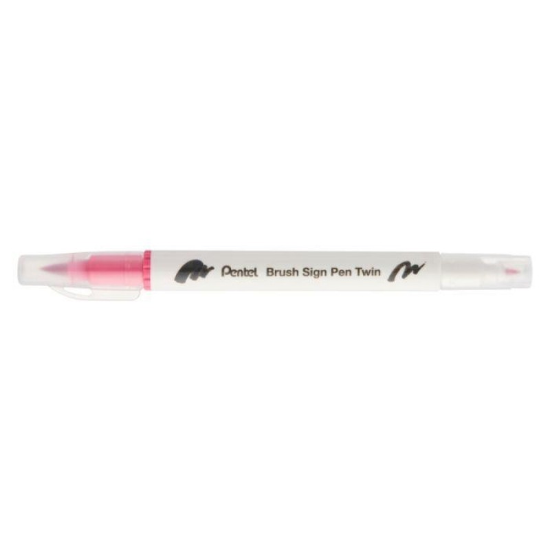 Sign pen twin brush Carmine