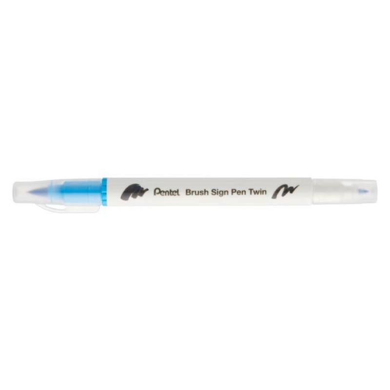 Sign pen twin brush Sky Blue