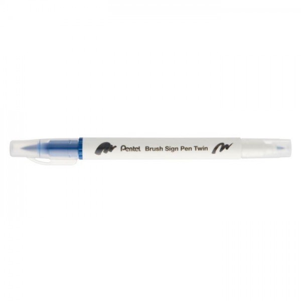 Sign pen twin brush Steel Blue Sign pen twin brush Steel Blue