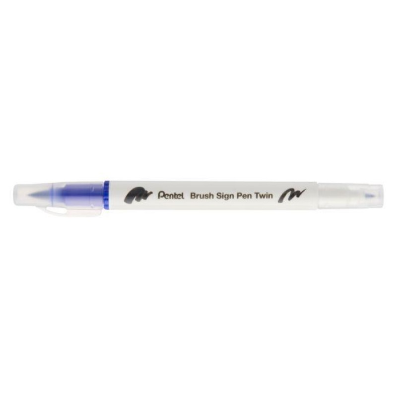 Sign pen twin brush Blue