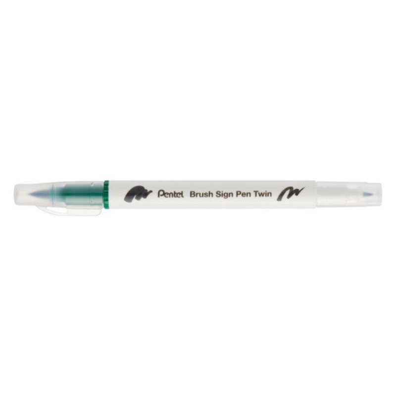 Sign pen twin brush Green