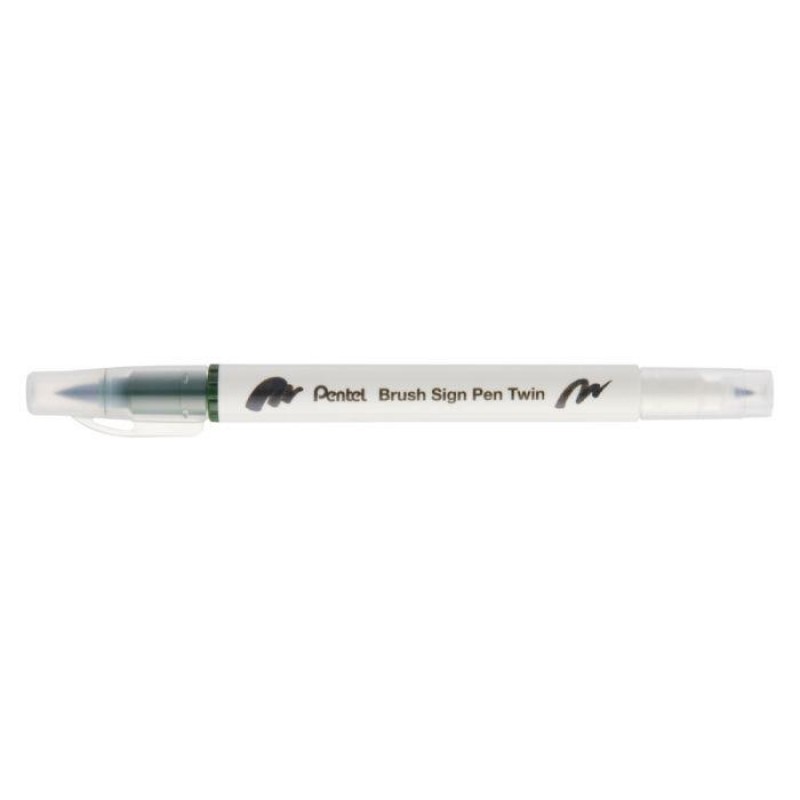 Sign pen twin brush Olive Green