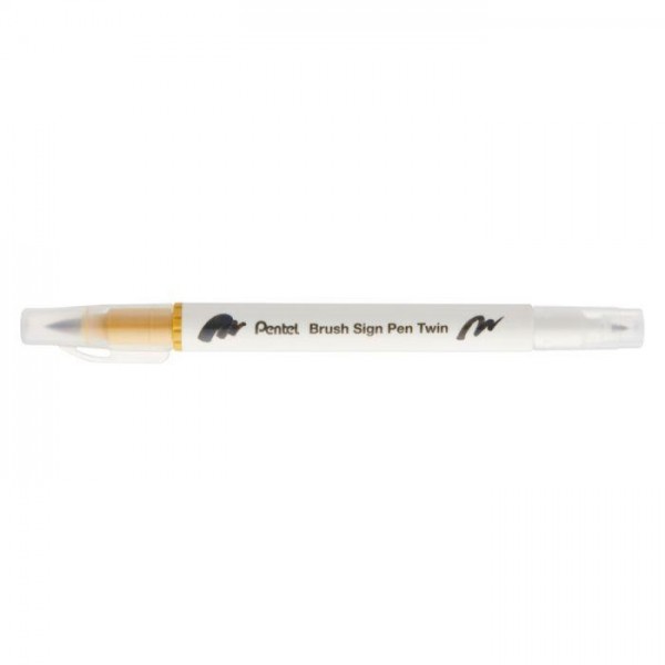 Sign pen twin brush Gold Ochre Sign pen twin brush Gold Ochre