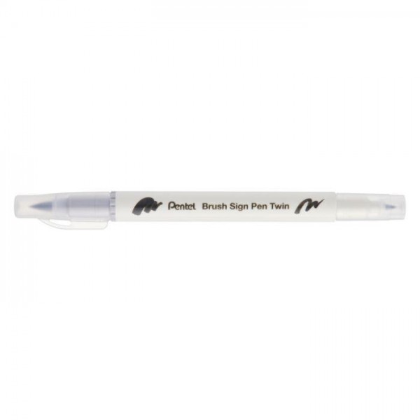 Sign pen twin brush Silver Grey Sign pen twin brush Silver Grey