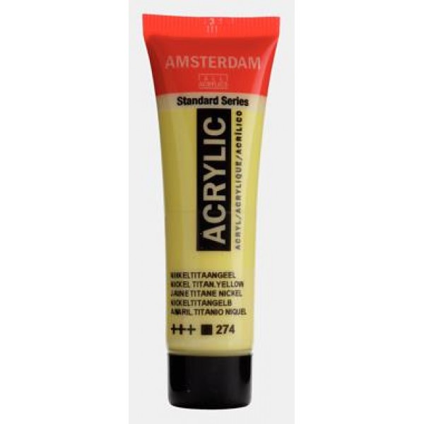 Amsterdam Acrylic 20ml 274 Nickel Titanium Yellow Amsterdam Acrylic 20ml 274 Nickel Titanium Yellow