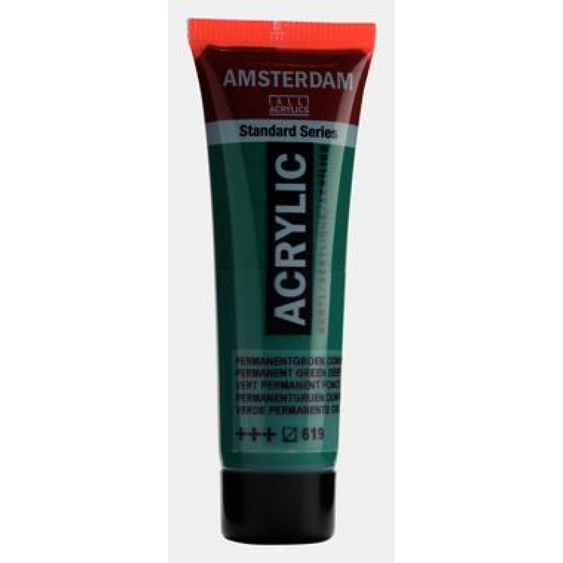 Amsterdam Acrylic 20ml 619 Permanent Green Deep