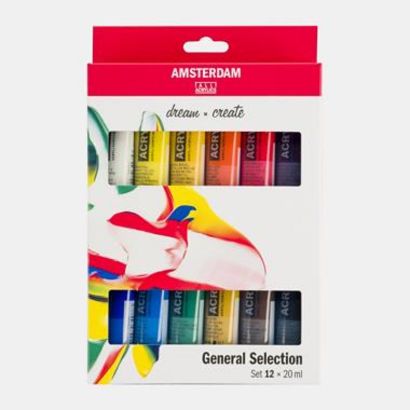 Amsterdam Σετ 12 Ακρυλικά Χρώματα 20ml General