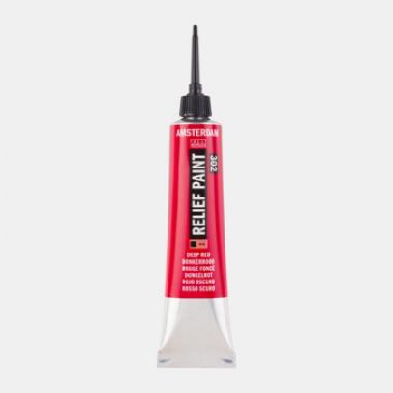 Talens Amsterdam Relief Paint 20ml 302 Deep Red