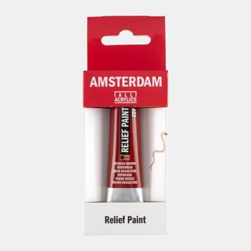 Talens Amsterdam Relief Paint 20ml 422 Reddish Brown