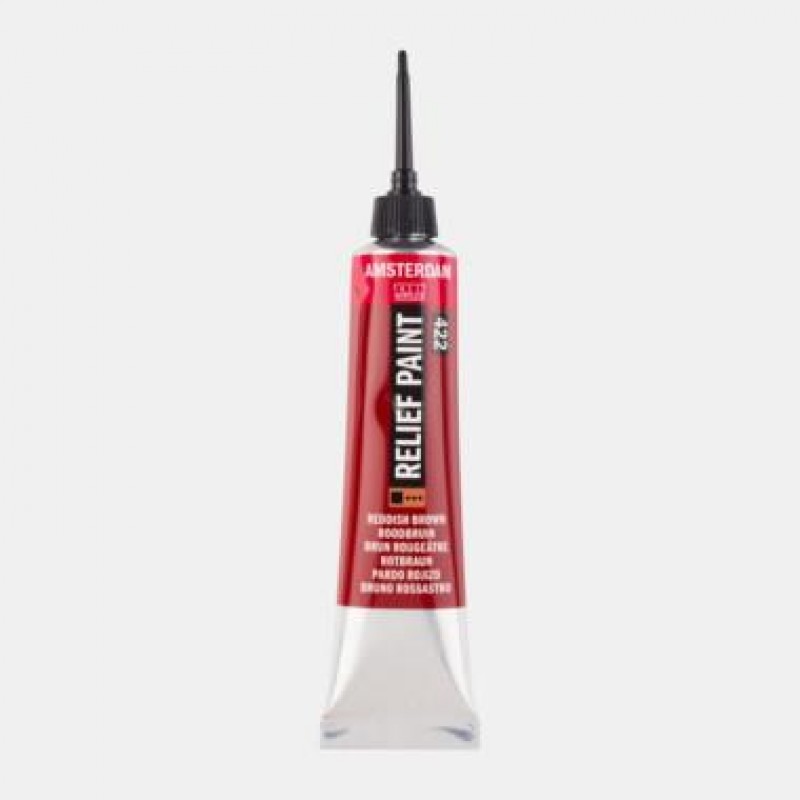 Talens Amsterdam Relief Paint 20ml 422 Reddish Brown