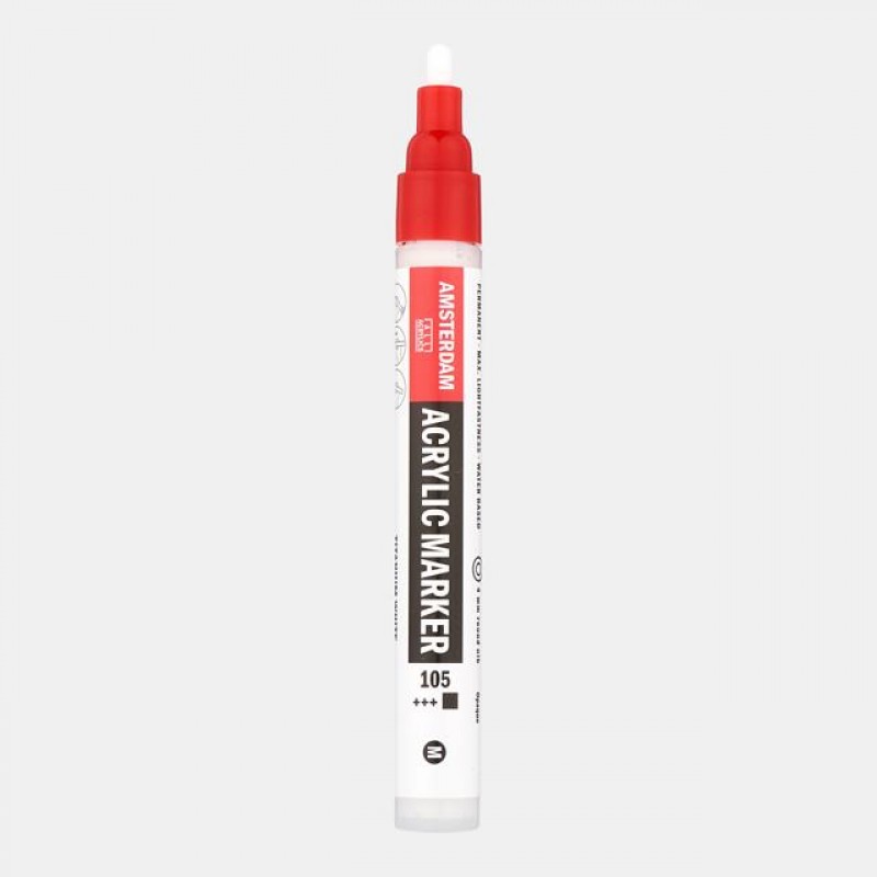 Acrylic Marker Medium 3-4mm 105 Titanium White