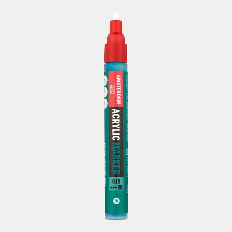 Acrylic Marker Medium 3-4mm 619 Permanent Green Deep