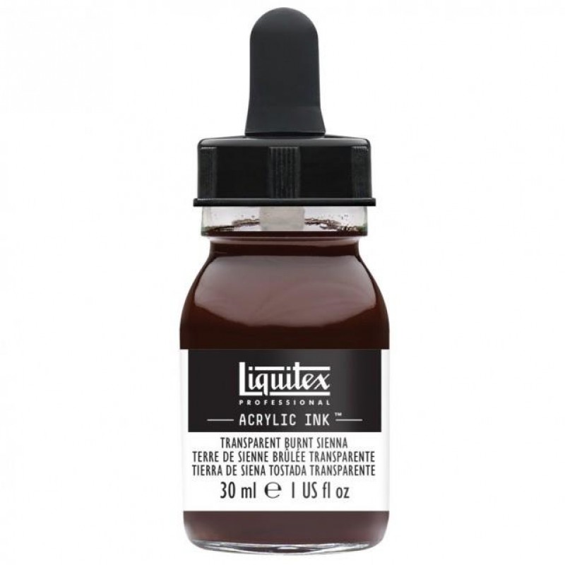 Liquitex Professional Acrylic Ink 30ml 129 Transparent Burnt Sienna Liquitex Professional Acrylic Ink 30ml 129 Transparent Burnt Sienna