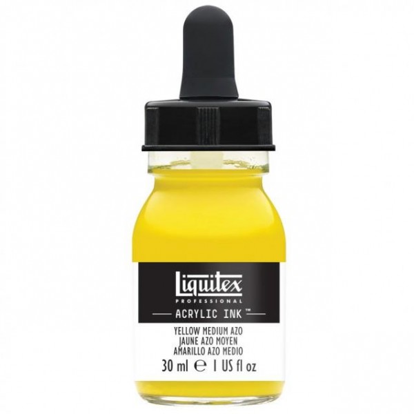 Liquitex Professional Acrylic Ink 30ml 412 Yellow Medium Azo Liquitex Professional Acrylic Ink 30ml 412 Yellow Medium Azo