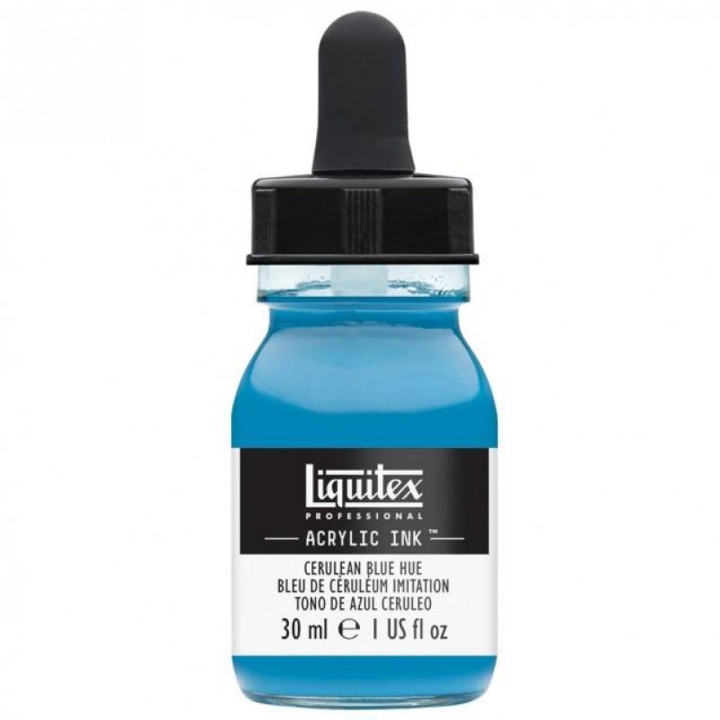 Liquitex Professional Acrylic Ink 30ml 470 Cerulean Blue Hue Liquitex Professional Acrylic Ink 30ml 470 Cerulean Blue Hue