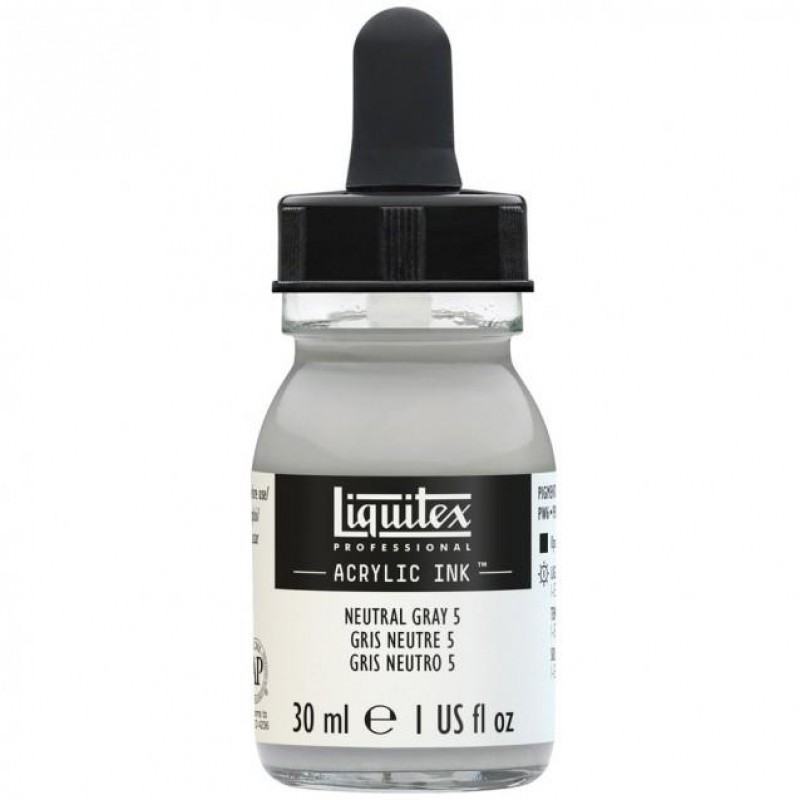 Liquitex Professional Acrylic Ink 30ml 599 Neutral Gray 5 Liquitex Professional Acrylic Ink 30ml 599 Neutral Gray 5