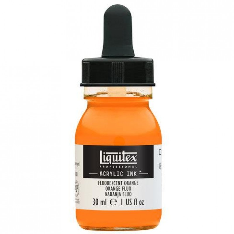 Liquitex Professional Acrylic Ink 30ml 982 Fluorescent Orange Liquitex Professional Acrylic Ink 30ml 982 Fluorescent Orange
