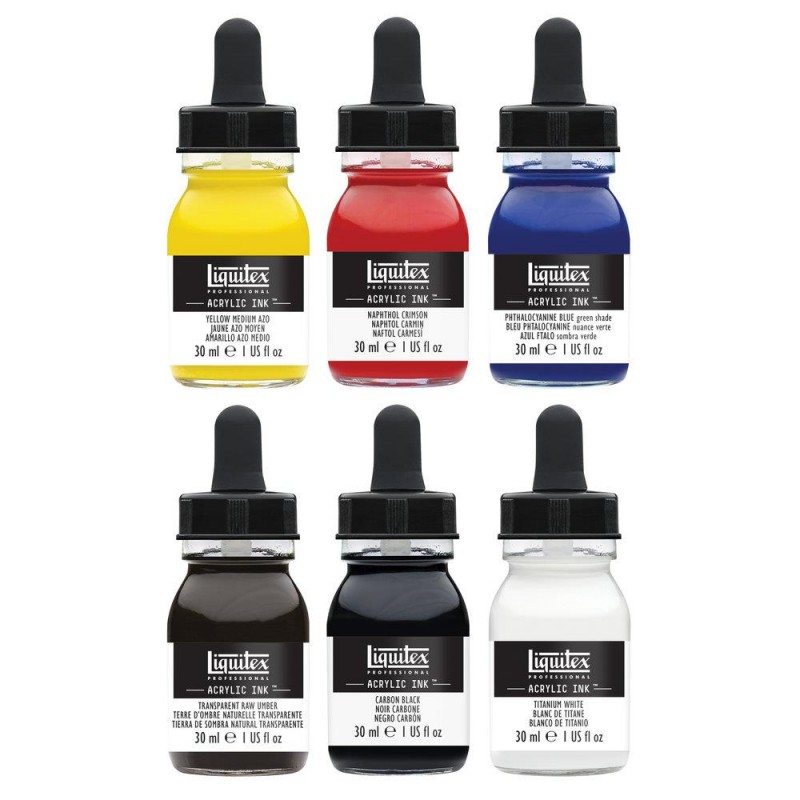 Liquitex Professional Acrylic Ink 6 x 30ml Βασικά Χρώματα