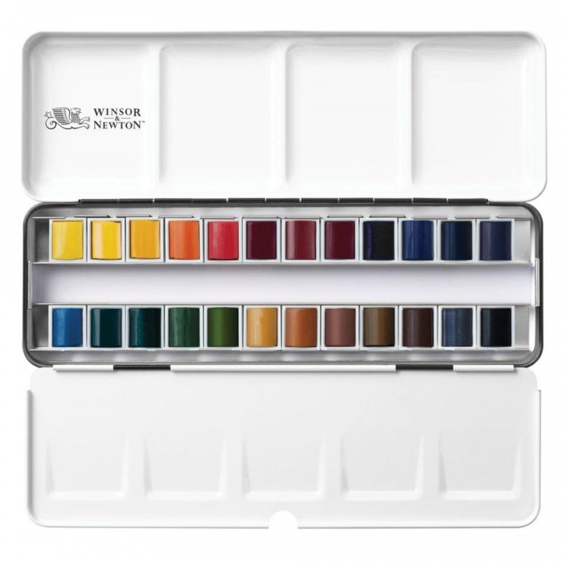 Σετ Professional Watercolor Μεταλλική Κασετίνα με 24 Πλακάκια Ακουαρέλας