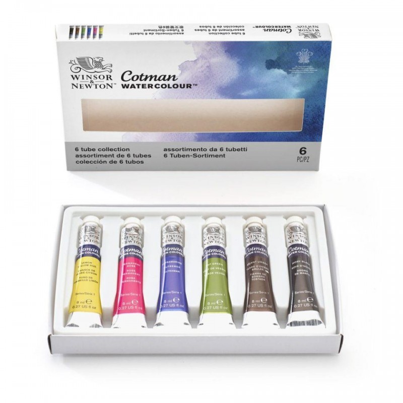 Σετ Cotman με 6 Σωληνάρια Ακουαρέλας 8ml