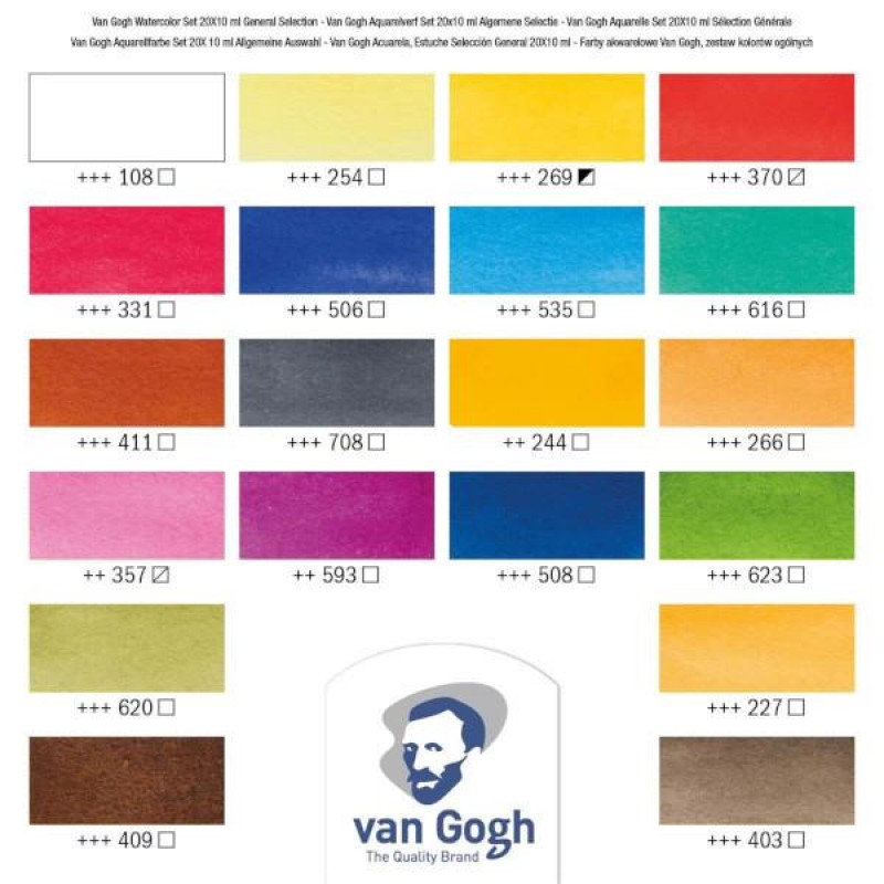 Σετ Ακουαρέλας Van Gogh 20 Σωληνάρια 10ml