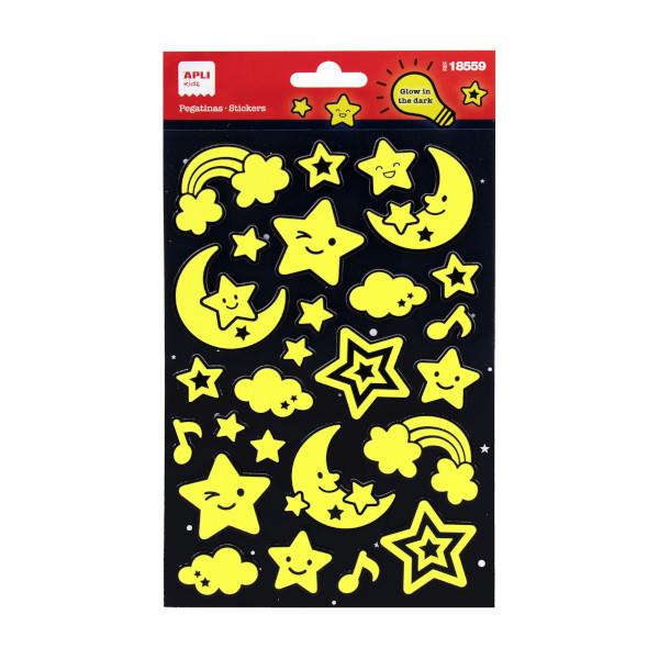 Apli Kids Αυτοκόλλητα Glow-in-the-dark Φεγγάρι