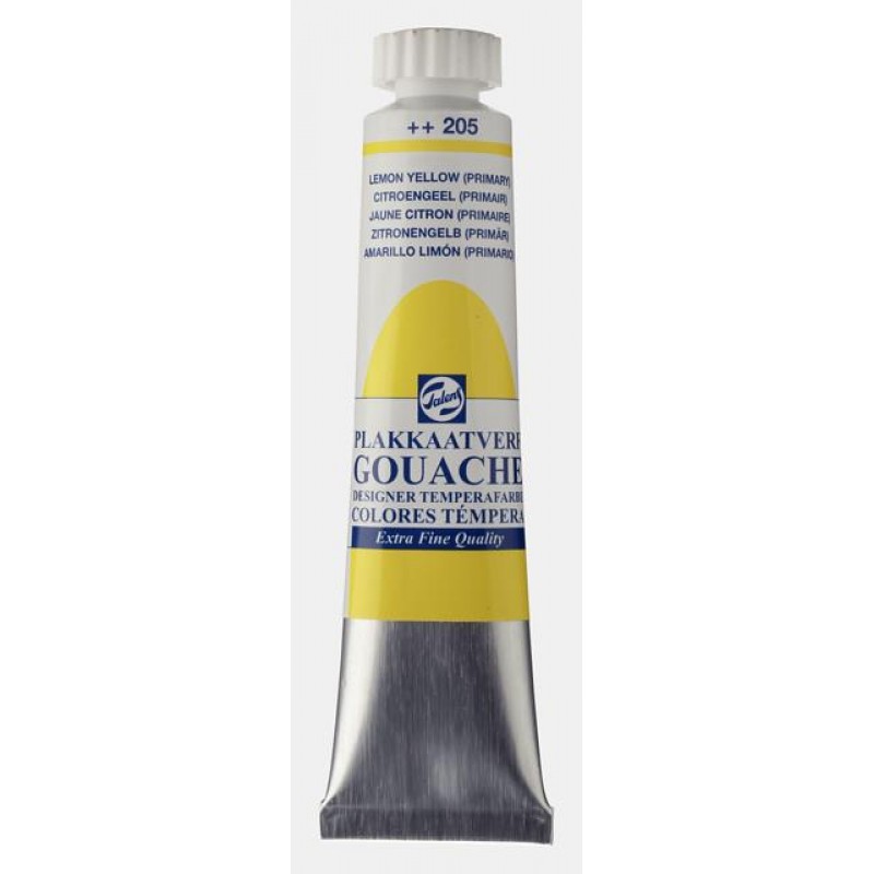 Talens Gouache 20ml No 205 Yellow Lemon