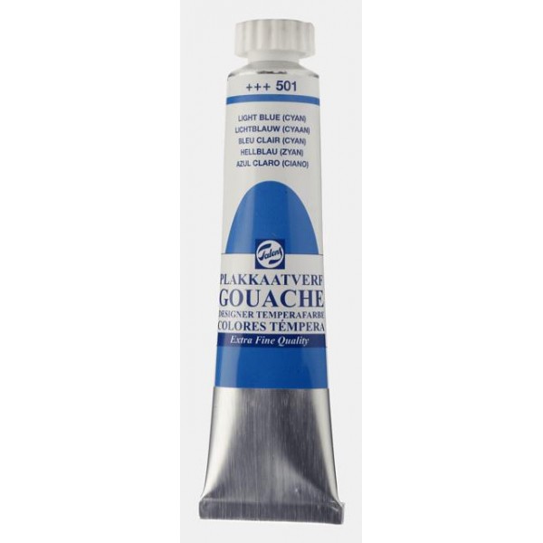 Talens Gouache 20ml No 501 Light Blue Cyan