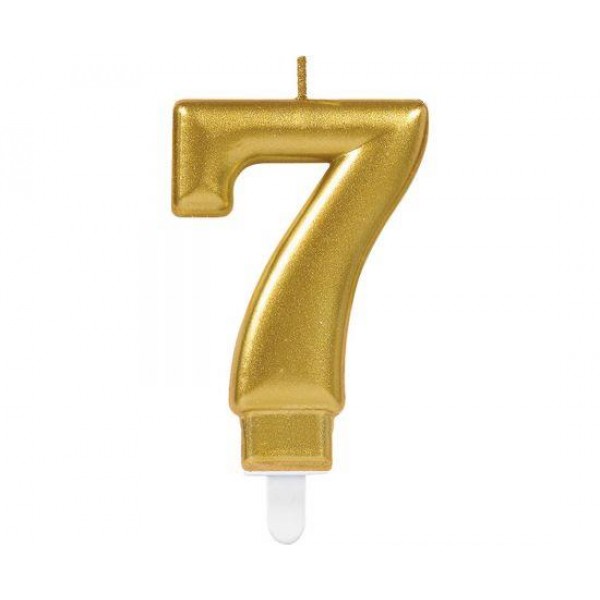 Amscan Κερί γενεθλίων Χρυσό Νο 7