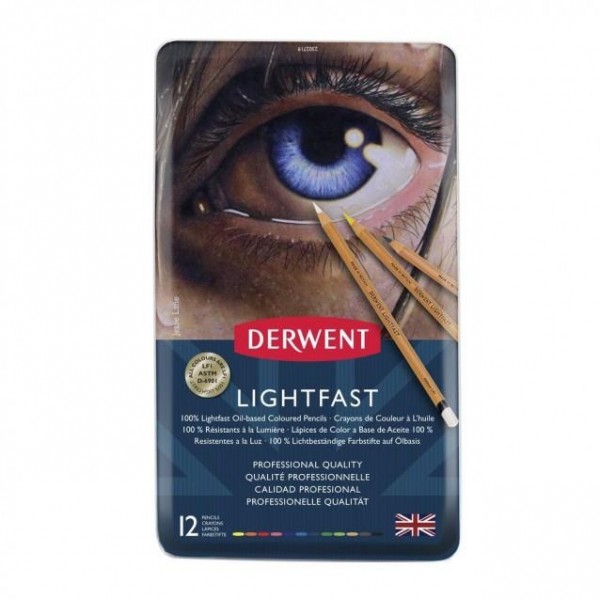 Derwent Μεταλλική Κασετίνα με 12 Μολύβια Lightfast Derwent Μεταλλική Κασετίνα με 12 Μολύβια Lightfast