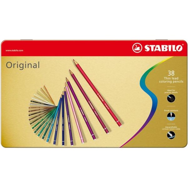Stabilo Original 87 Μεταλλική Κασετίνα με 38 Χρωματιστά Μολύβια Stabilo Original 87 Μεταλλική Κασετίνα με 38 Χρωματιστά Μολύβια