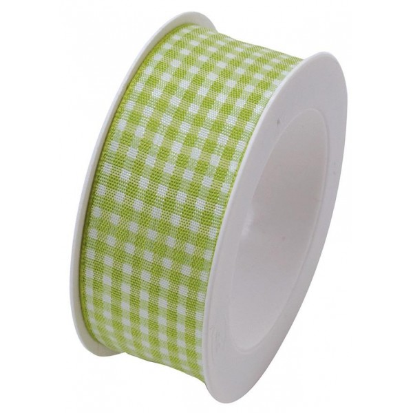 Κορδέλα Πράσινη Καρώ 25mm x 2m Κορδέλα Πράσινη Καρώ 25mm x 2m